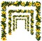 4 Pack Sunflower Garland with Green Leaves – Wedding & Party Decoration
